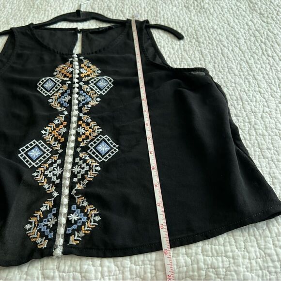 ✨ Iris Los Angeles Black Sheer Top Medium - Picture 7 of 8